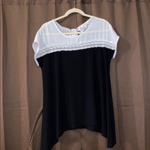 Black and white dress shirt